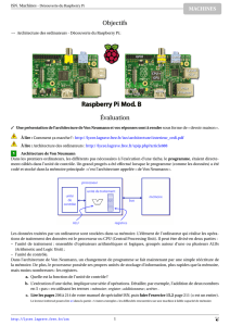 Architecture des ordinateurs ISN Raspberry Pi