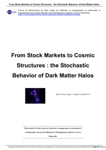 From Stock Markets to Cosmic Structures : the Stochastic Behavior