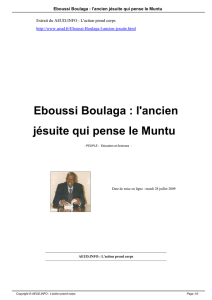 Eboussi Boulaga : l`ancien jésuite qui pense le Muntu