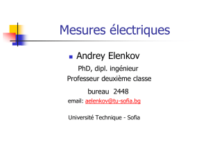 Mesures électriques - Université technique de Sofia - ТУ