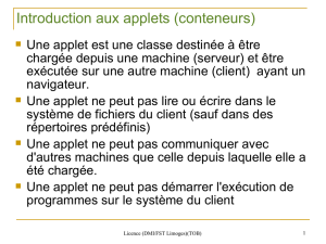 Introduction aux applets (conteneurs)