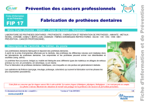 Fabrication de prothses dentaires