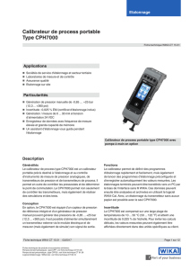 Calibrateur de process portable Type CPH7000