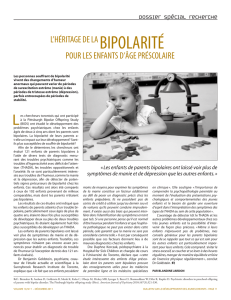 Article de bulletin : L`héritage de la bipolarité pour les enfants d`âge