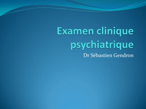 Formation - Examen clinique psychiatrique