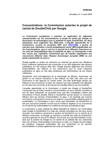 Concentrations: la Commission autorise le projet de