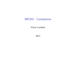 transparents sur la compilation séparée - UE INF203