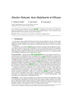 Election Robuste, Auto-Stabilisante et Efficace