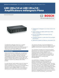 LBB 190x/10 et LBB 191x/10 - Amplificateurs mélangeurs Plena