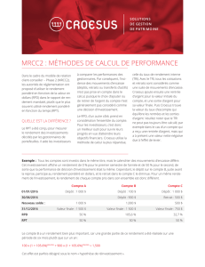mrcc2 : méthodes de calcul de performance