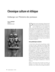 Chronique culture et éthique