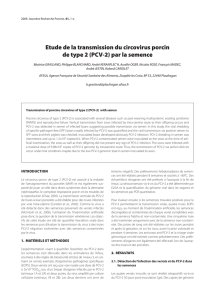 Etude de la transmission du circovirus porcin de type 2 (PCV