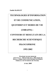 TECHNOLOGIES D`INFORMATION ET DE COMMUNICATION