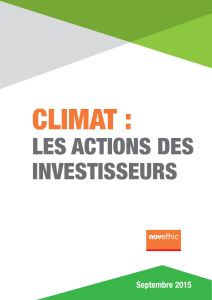 Climat : les actions des investisseurs