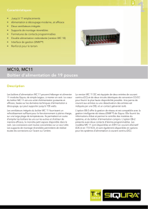 MC10, MC11 Boîtier d`alimentation de 19 pouces