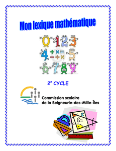 Lexique math 2e cycle