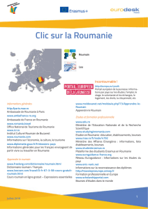 Clic Roumanie.indd - En route pour le monde