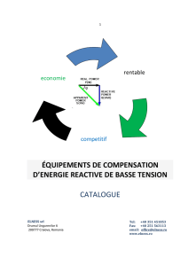 ÉQUIPEMENTS DE COMPENSATION D`ENERGIE REACTIVE DE