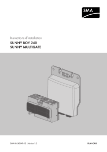 Instructions d`installation / SUNNY BOY 240 / SUNNY