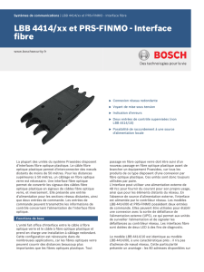 LBB 4414/xx et PRS-FINMO - Interface fibre