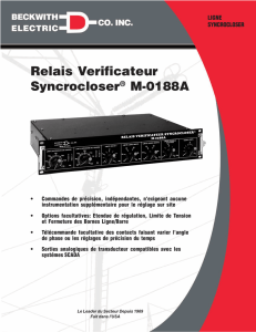 Relais Verificateur Syncrocloser® M-0188A