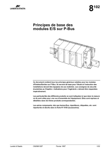 8102 Principes de base des modules E/S sur P-Bus