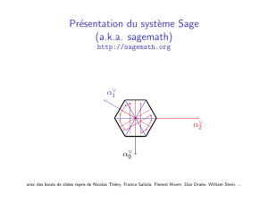 Présentation du système Sage (aka sagemath