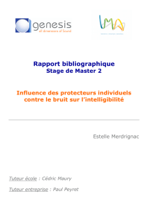 Rapport bibliographique - Master Acoustique Marseille