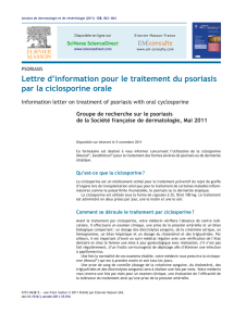 Ciclosporine - Société Française de Dermatologie