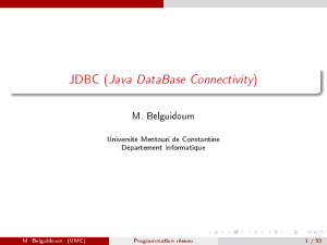 JDBC (Java DataBase Connectivity)