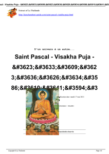 Saint Pascal - Visakha Puja