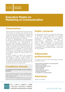 Executive Master en Marketing et Communication