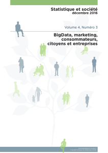 Statistique et société BigData, marketing, consommateurs, citoyens