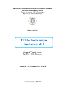 TP Electrotechnique Fondamentale 1 - Plateforme e