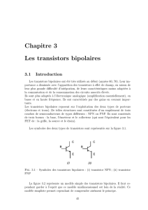 Chapitre 3 Les transistors bipolaires