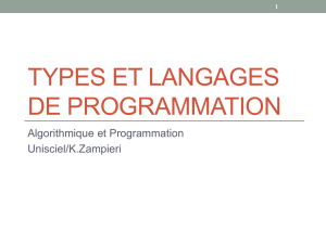 Types et langages de programmation Fichier