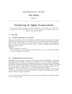 Clustering et règles d`association