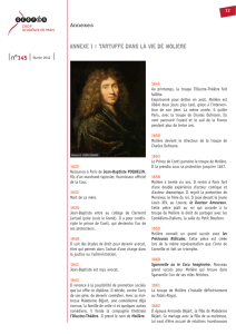 Annexe 1 : tartuffe dans la vie de Molière Annexes