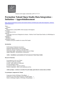 Formation Talend Open Studio Data Integration : Initiation +