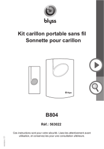 Sonnette pour carillon Kit carillon portable sans fil B804