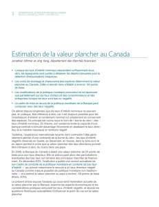 Estimation de la valeur plancher au Canada