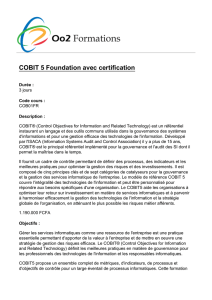COBIT 5 Foundation avec certification