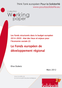 Le Fonds européen de développement régional