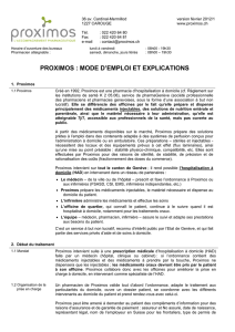 mode d`emploi de Proximos (document pour le patient)