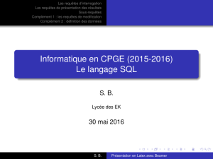 Informatique en CPGE (2015
