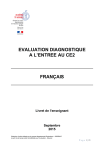 evaluation diagnostique a l`entree au ce2 français