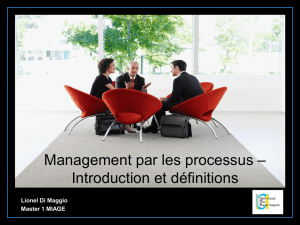 Management par les processus – Introduction et