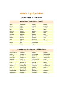 Verbes et prépositions