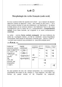 Morphologie du verbe français