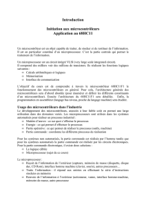 Introduction Initiation aux microcontrôleurs Application au 68HC11